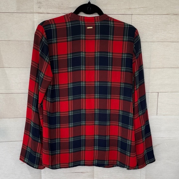 Nautica Red and Navy Plaid Blouse NWOT size small - Picture 5 of 5